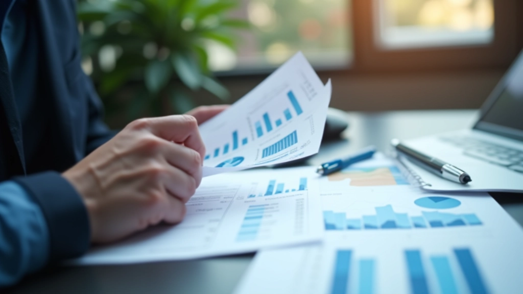 Žmogus tyrinėja finansines ataskaitas ant stalo, daugybė grafų ir diagramų, profesionalus nustatymas, šviesa iš lango